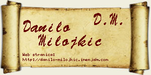 Danilo Milojkić vizit kartica